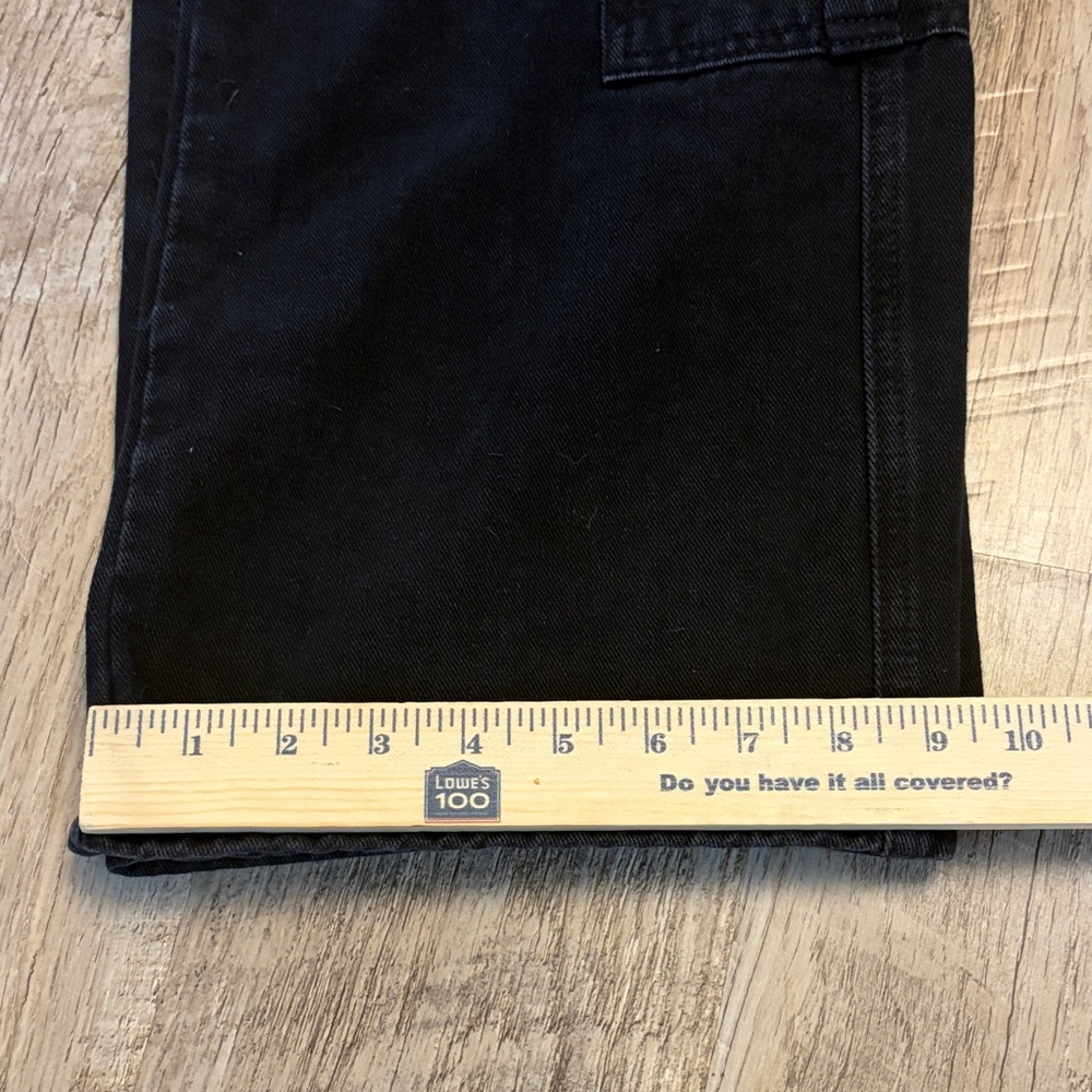 Black Wide Leg Cargo‎ Pants Women's Utility Cargo Pants - Picture 4 of 4